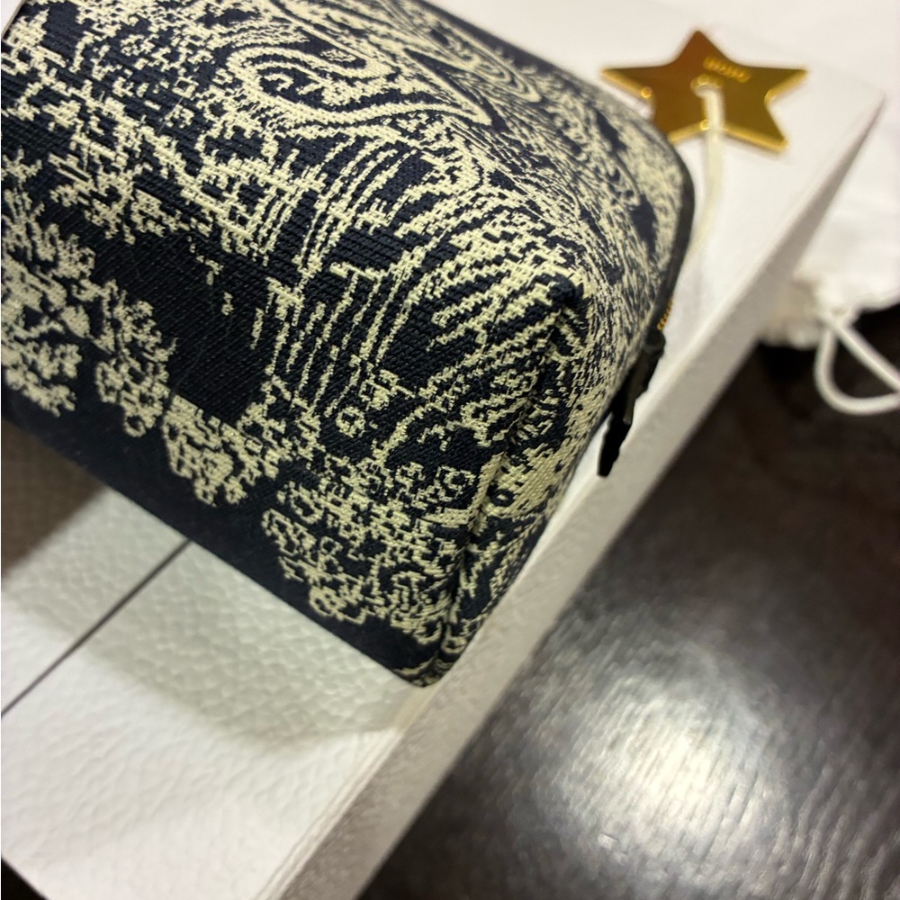 Authentic Christan Dior Navy and White Pouch - Picture 7 of 12